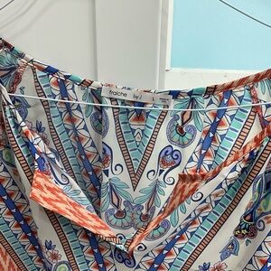 Fraiche by J Multicolor Patterned Blouse